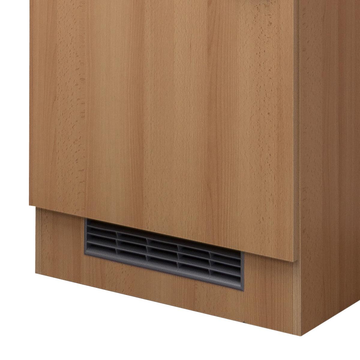 Omara Za Vgradno Napravo Nano, Barva Bukve - barve nerjavečega jekla/barve bukve, Moderno, umetna masa/leseni material (60/200/57cm) - FlexWell