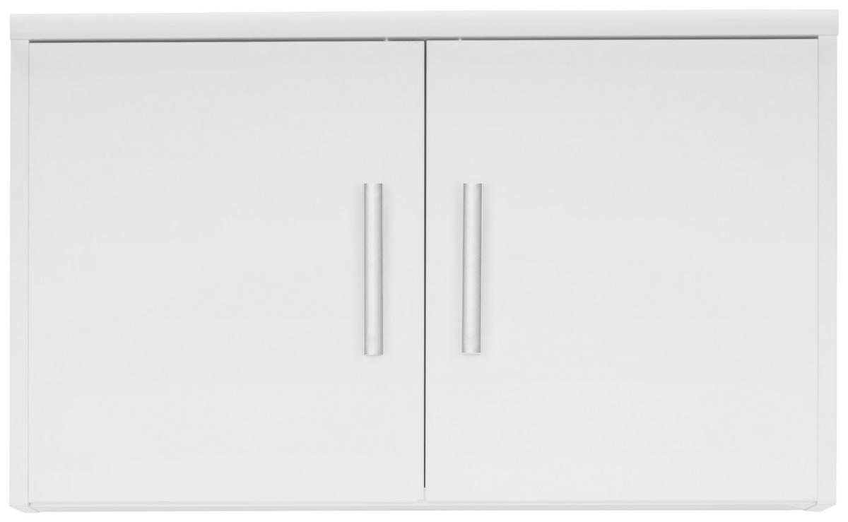 NADSTAWKA NA SZAFĘ EASY - kolor srebrny/biały, Basics, materiał drewnopochodny/tworzywo sztuczne (72/43/54cm) - Xora
