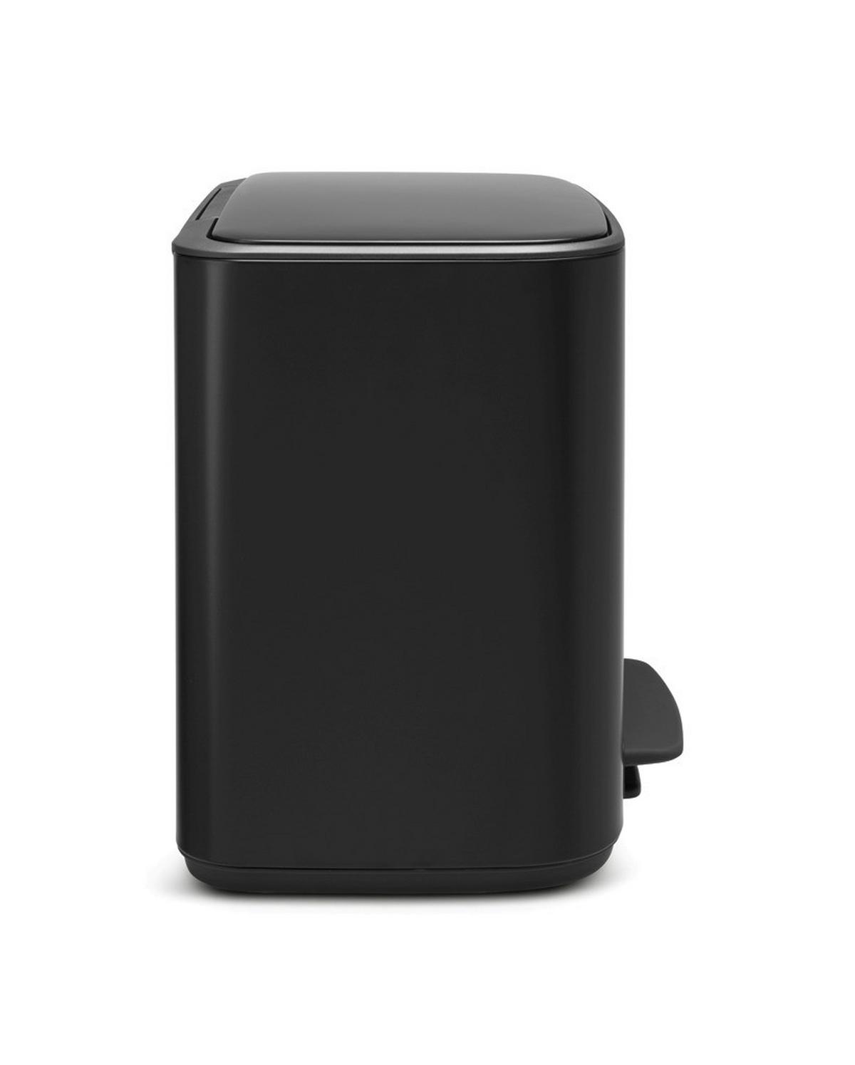 KOSZ NA ODPADY 121227 - czarny, Basics, tworzywo sztuczne/metal (54/44/36,5cm) - Brabantia