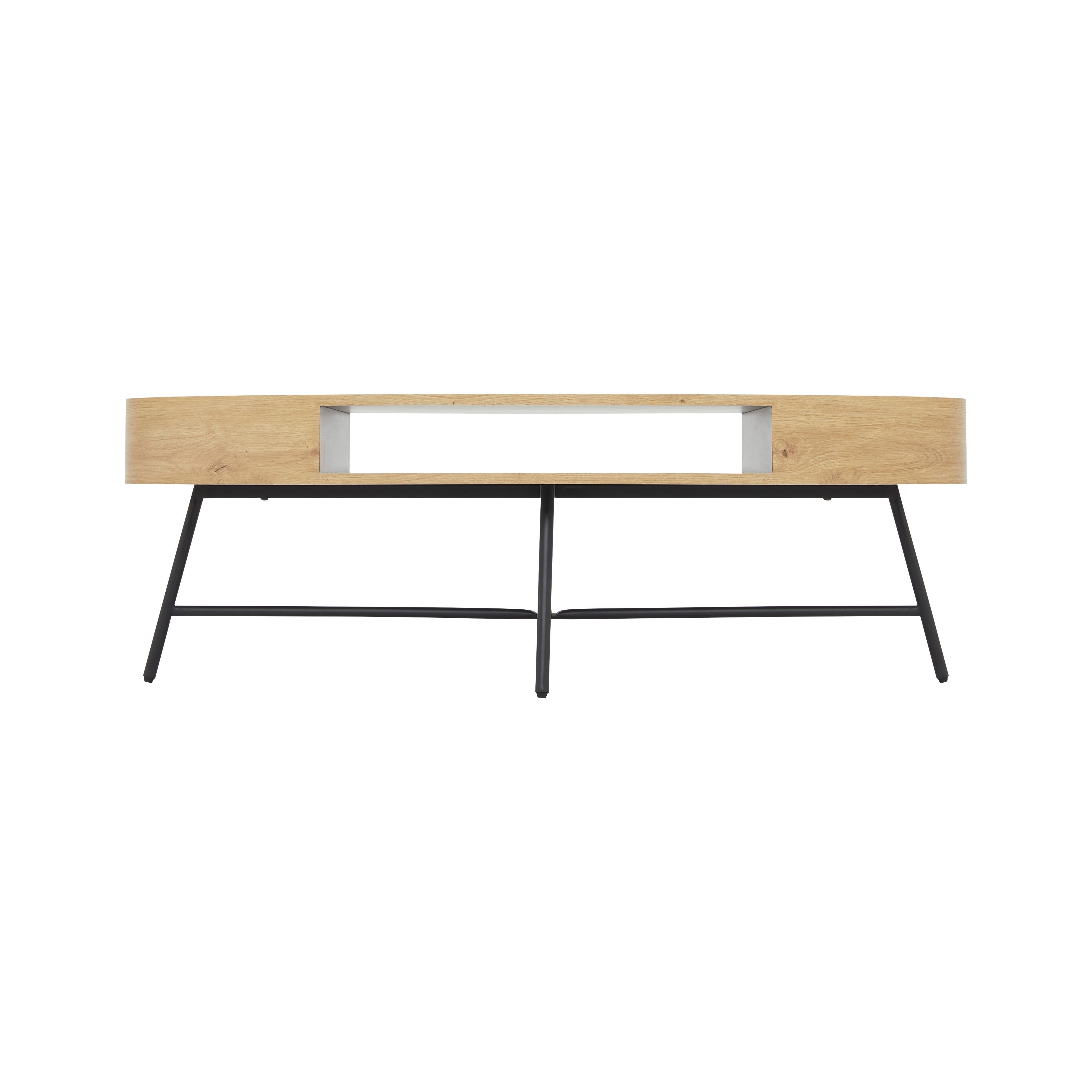 SOFFBORD EMILIA - svart/ekfärgad, Modern, metall (120/60/40cm) - Bessagi Home
