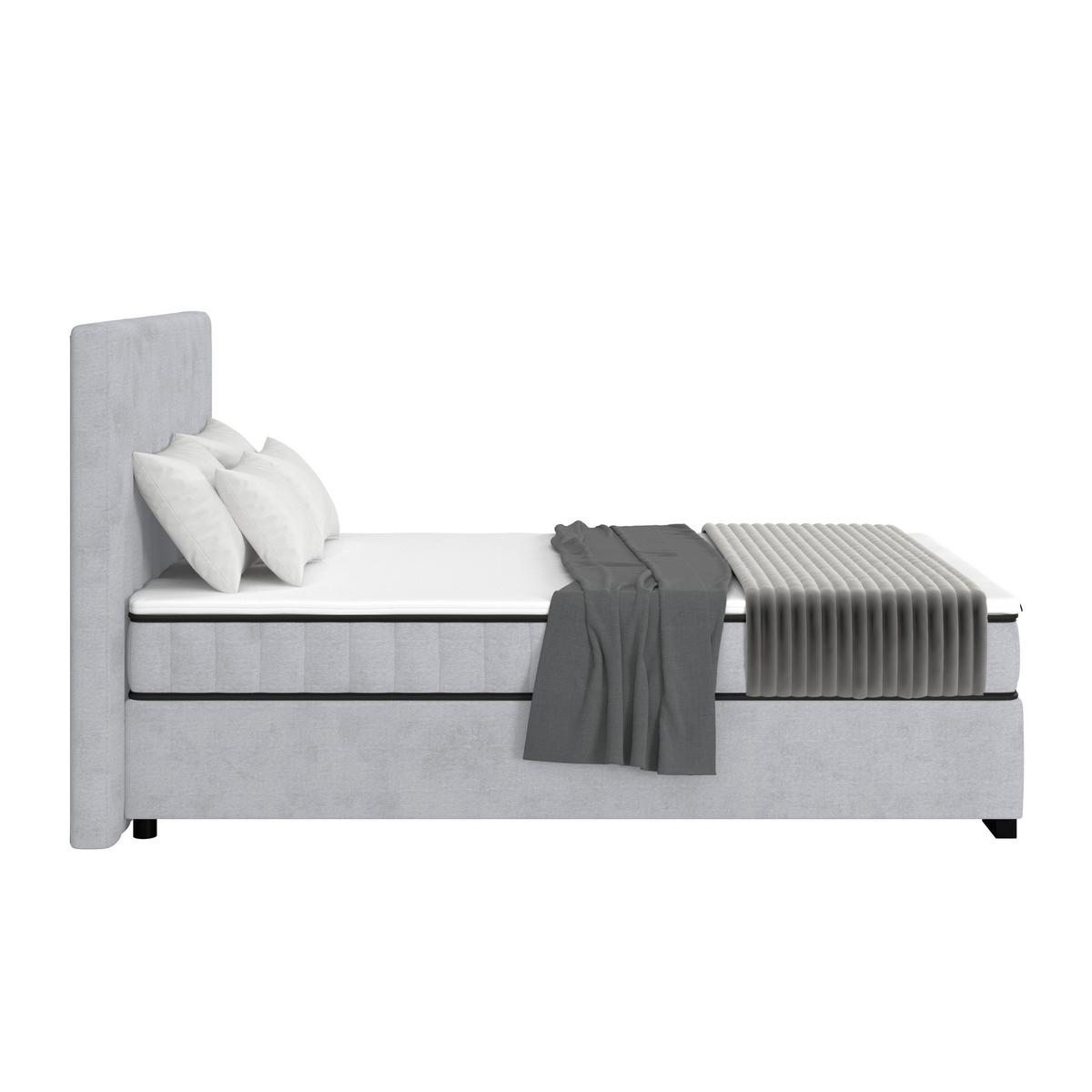 Box Krevet Maya C - siva/crna, Moderno, drvni materijal/drvo (100/200cm) - Modern Living