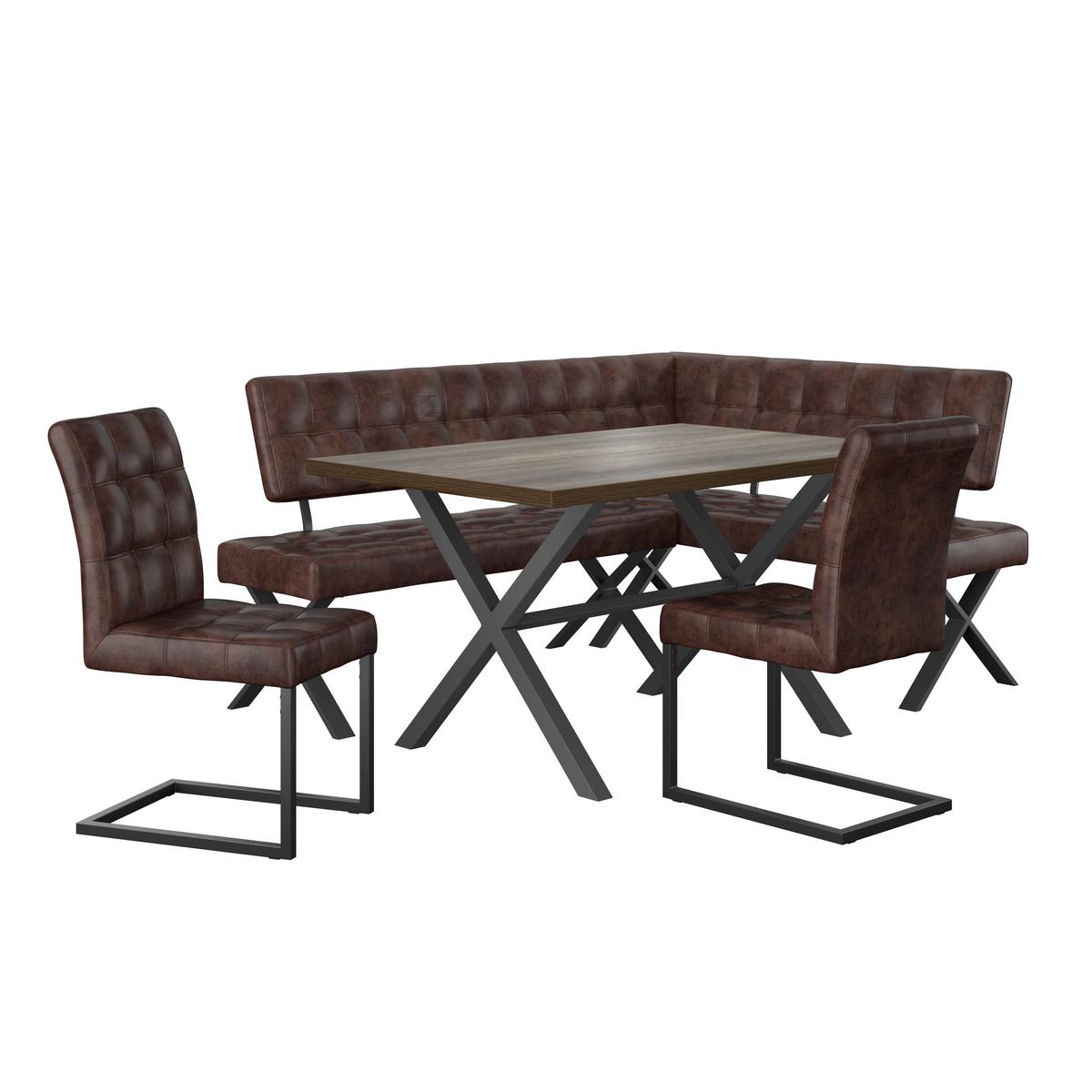 Kotna Klop Donna, Vintage Rjava, 200 X 150 Cm - rjava/antracit, Moderno, kovina/tekstil (200/150cm)
