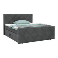 Boxspringbett Adele Anthrazit ca. 180x200cm - Anthrazit, KONVENTIONELL, Holz/Holzwerkstoff (180/200cm) - Mömax