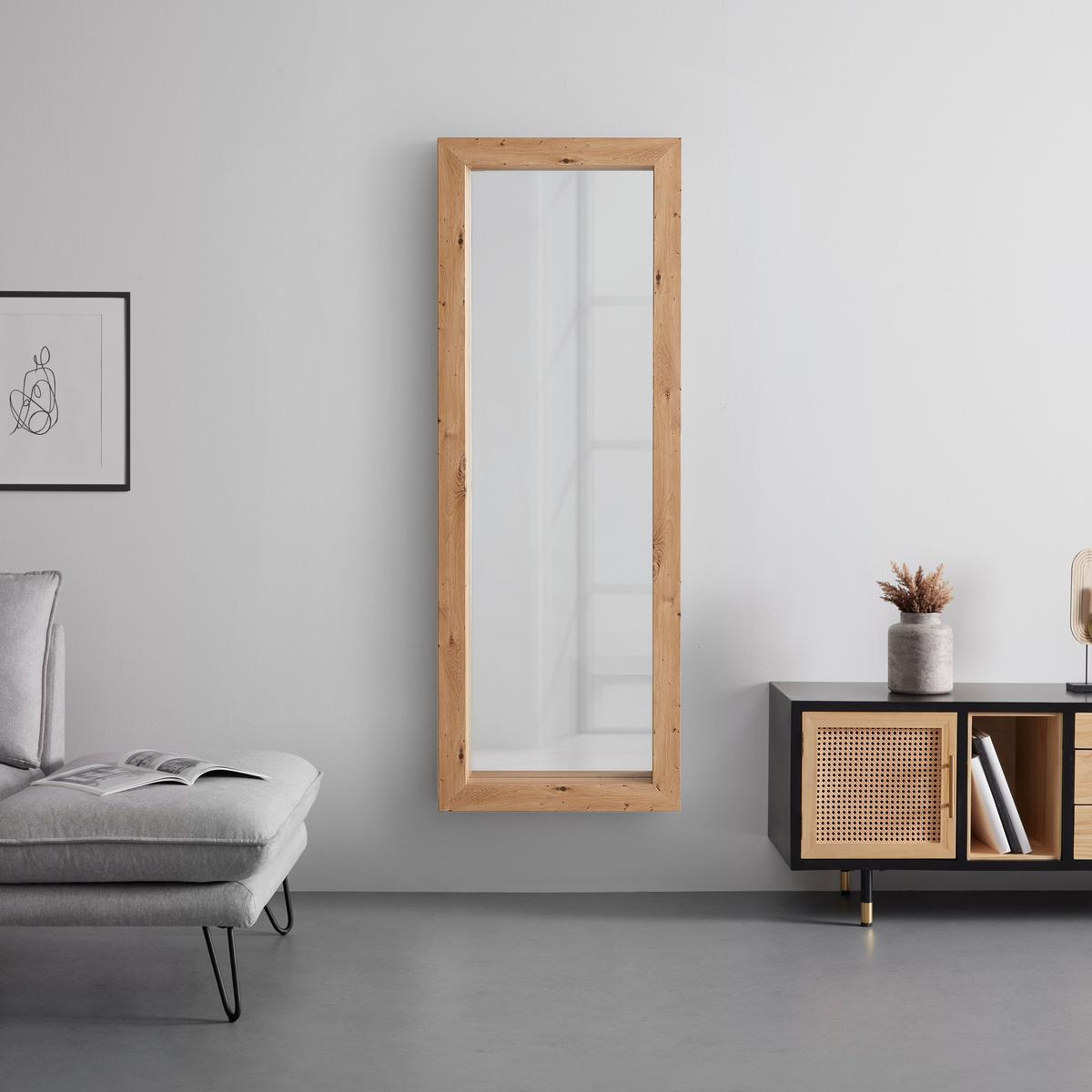 Wandspiegel Mota in Hellbraun ca. 60x170cm - Hellbraun, Modern, Glas/Holzwerkstoff (60/170cm) - Premium Living