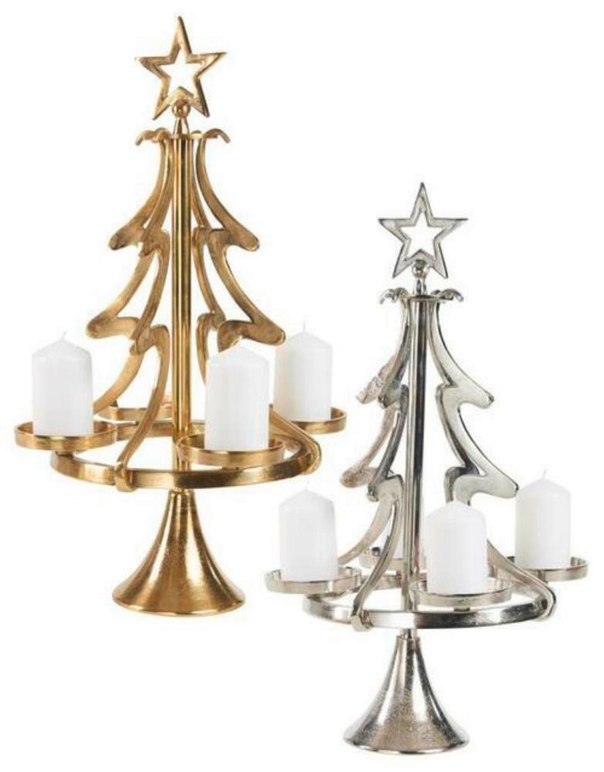 PODSTAWKA POD ŚWIECĘ ADWENTOWĄ 0124902 GOLD - kolor złoty, Lifestyle, metal (33,5/55/33,5cm) - X-Mas