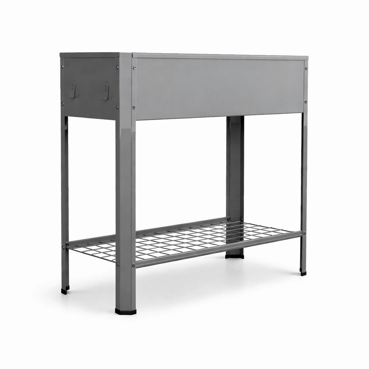 Hochbeet Vcm Hochbeet "balora Xl" - Schwarz, Modern, Metall (80/80/35cm)