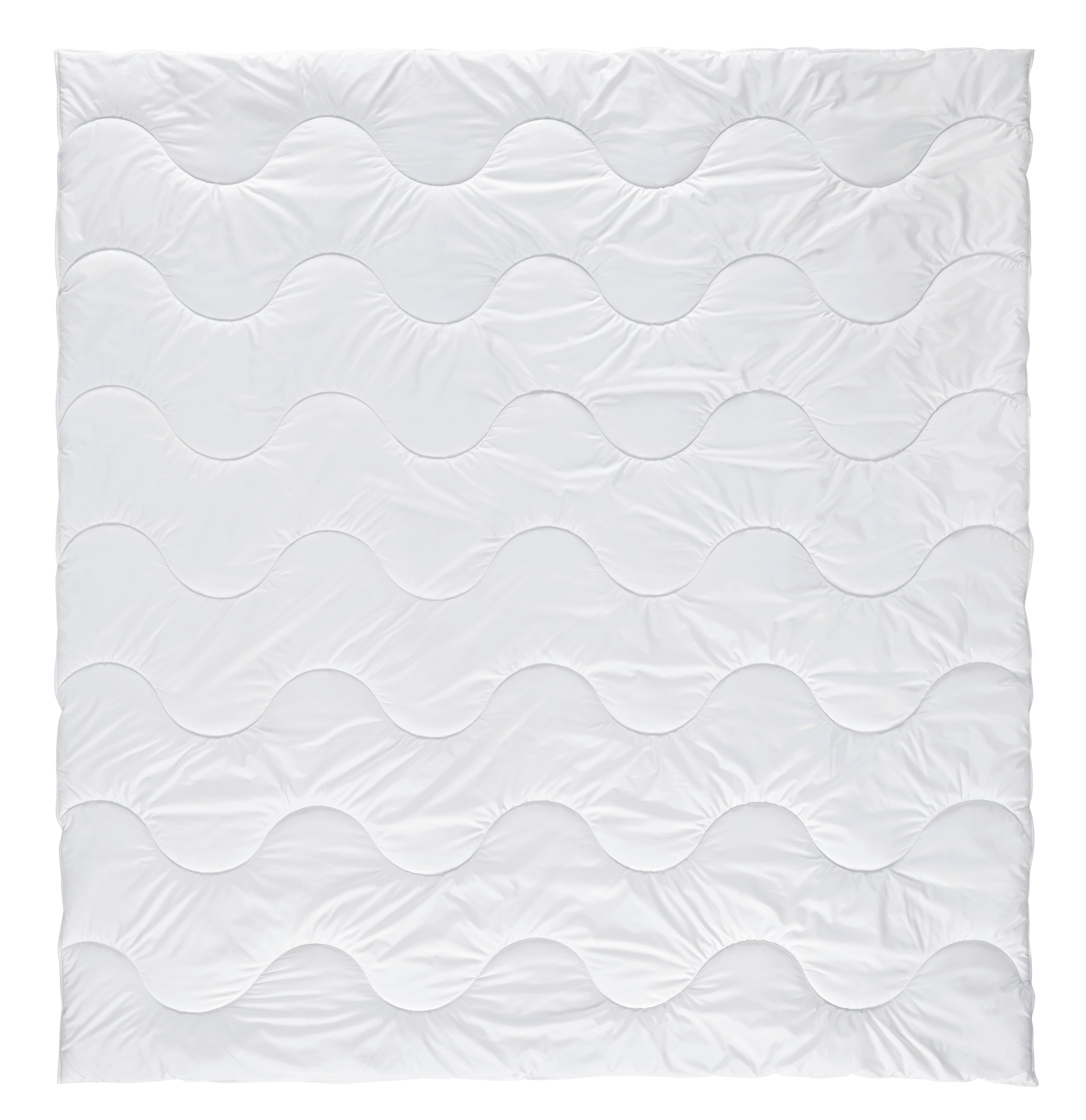 Bettdecke Zilly in Weiß ca. 200x220cm - Weiß, Textil (200/220cm) - Nadana