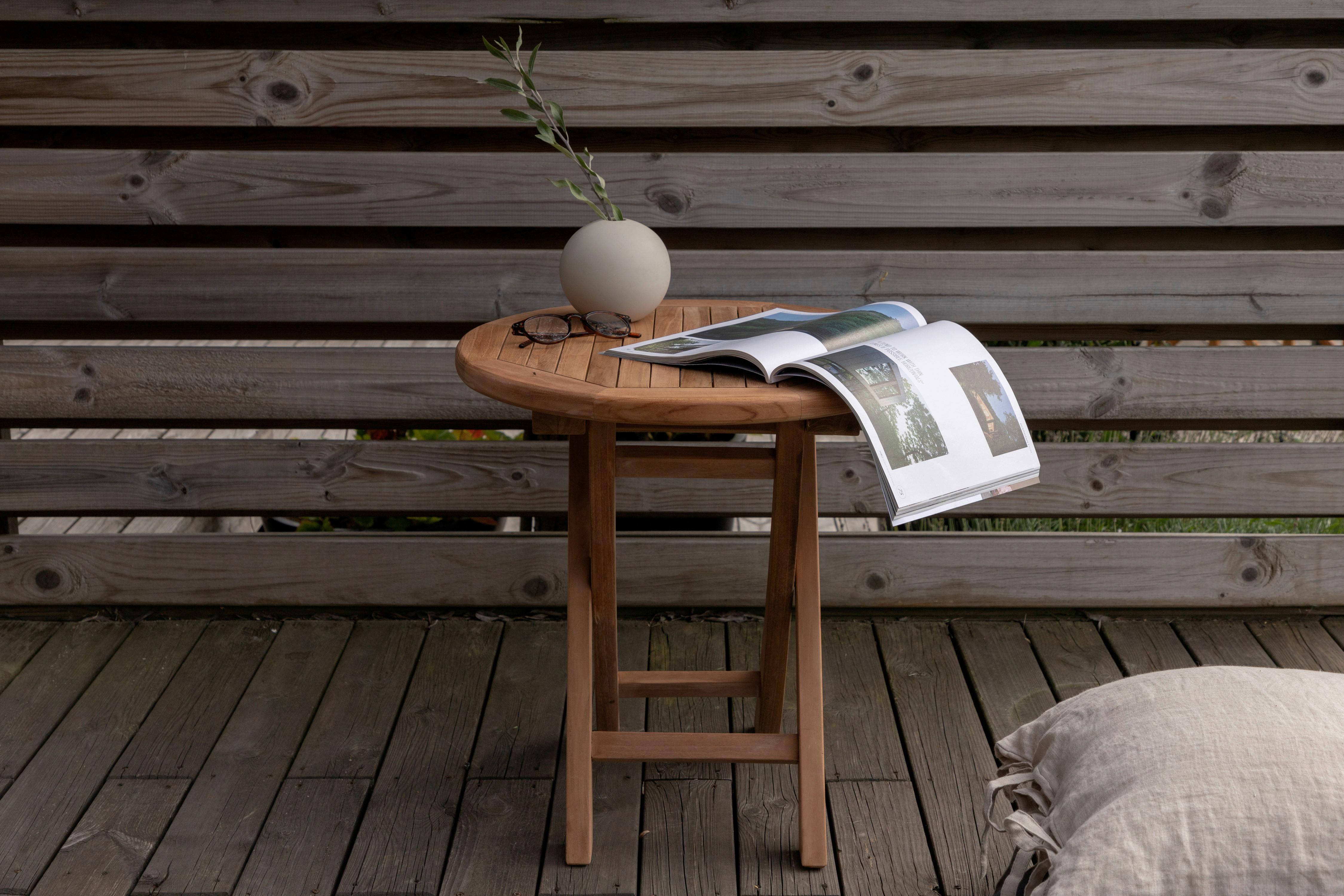 Gartenbeistelltisch Kenya ca. 50x50 cm Teak massiv - Teakfarben, KONVENTIONELL, Holz (50/50/50cm) - Gardenson