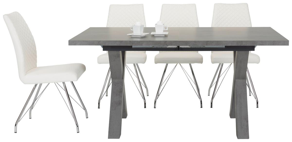Masă sufragerie Mister X - gri, Modern, material pe bază de lemn (160-210/90/74cm) - Mömax