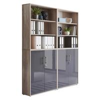 Aktenschrank Office Edition Sw Set 11 Sonoma Eiche/Anthrazit - Anthrazit Hochglanz/Sonoma Eiche, MODERN, Holzwerkstoff (168,8/227,2/33cm) - MID.YOU
