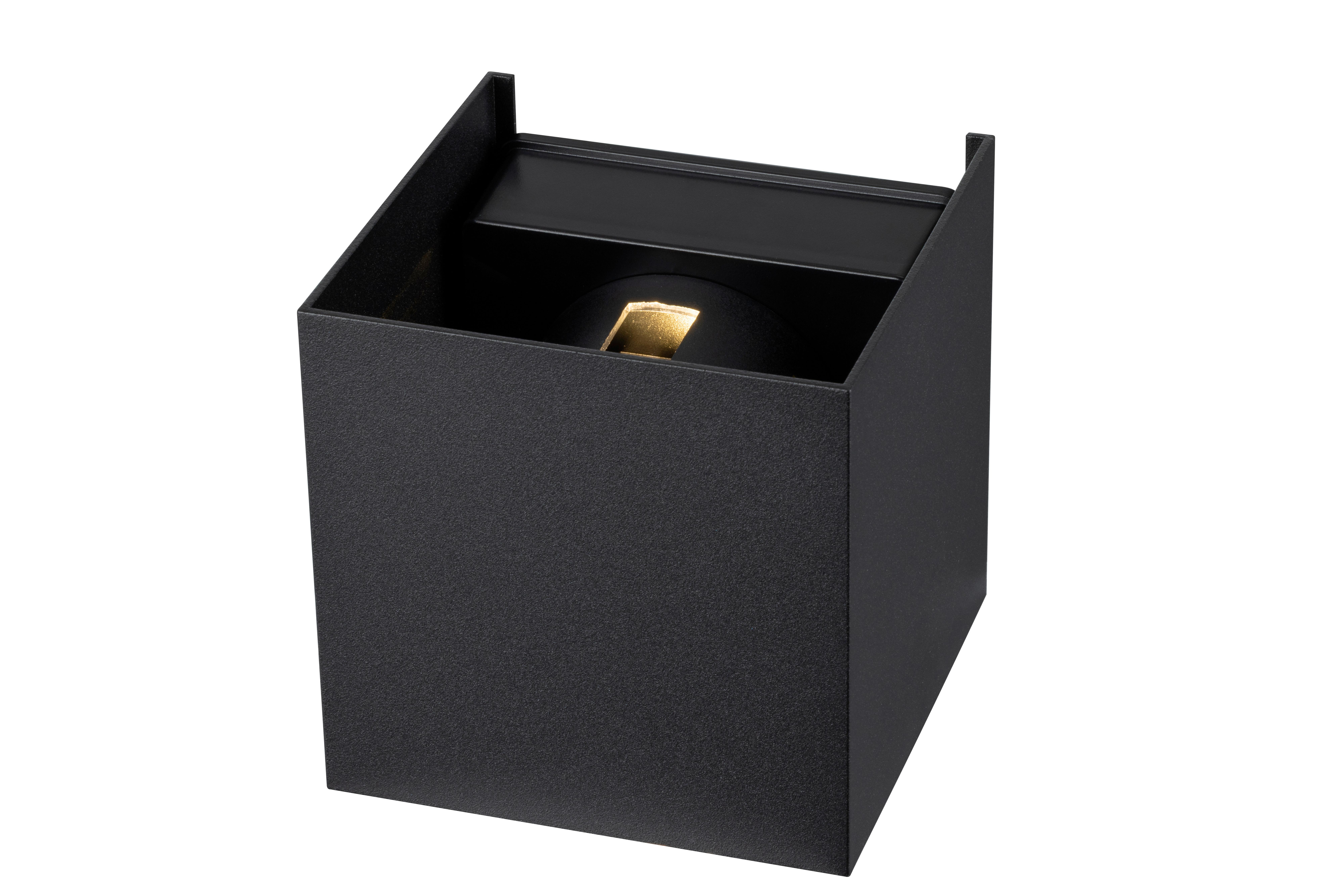 KINKIET LED ATLAS *SBN* - czarny, Basics, tworzywo sztuczne/metal (10/10/10cm) - Novel