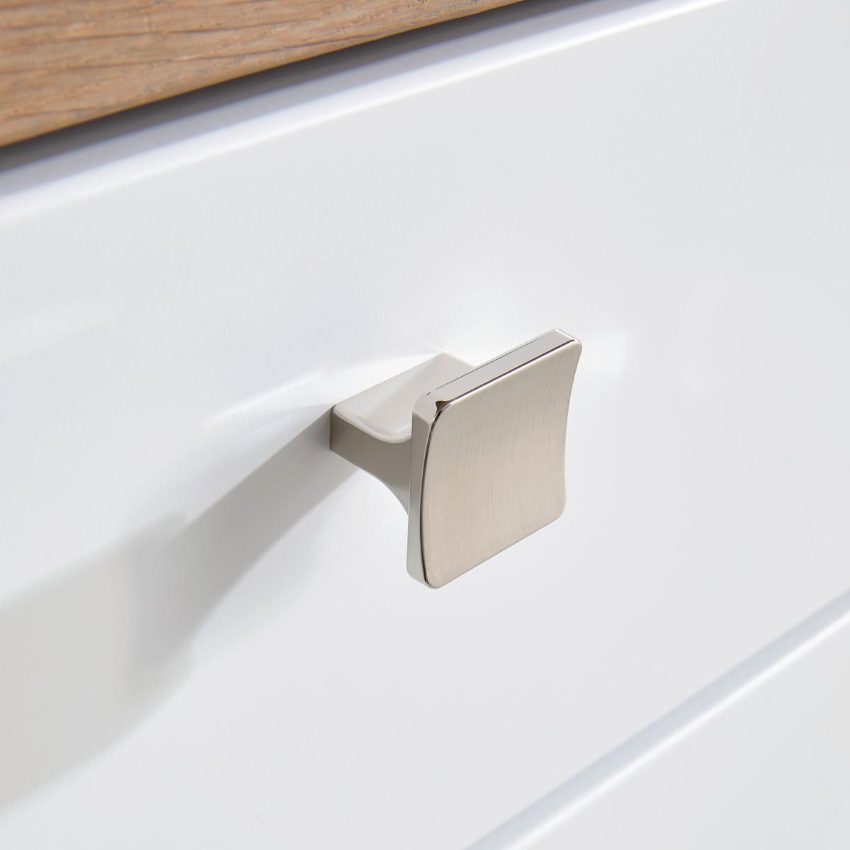 Highboard Whitehouse 10Q8WR22 Weiss/Eichefarben - Weiss/Edelstahlfarben, Modern, Holz/Holzwerkstoff (132/138/41cm) - Premium Living