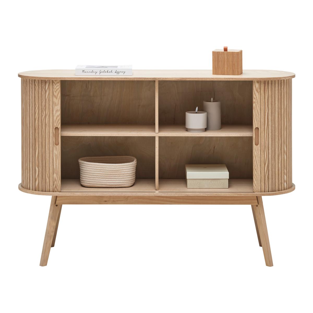 Komód Skandy - natúr színű, Modern, faalapú anyag/fa (120/80/35cm) - Premium Living