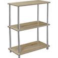 Etajeră Timilli - culoare lemn stejar/culoare crom, Modern, compozit lemnos/metal (60/76/30cm) Etajeră Timilli - culoare lemn stejar/culoare crom, Modern, compozit lemnos/metal (60/76/30cm)