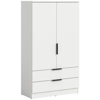Drehtürenschrank KOPENHAGEN Weiß - Schwarz/Weiß, MODERN, Holzwerkstoff/Kunststoff (80/140/37cm) - Livetastic