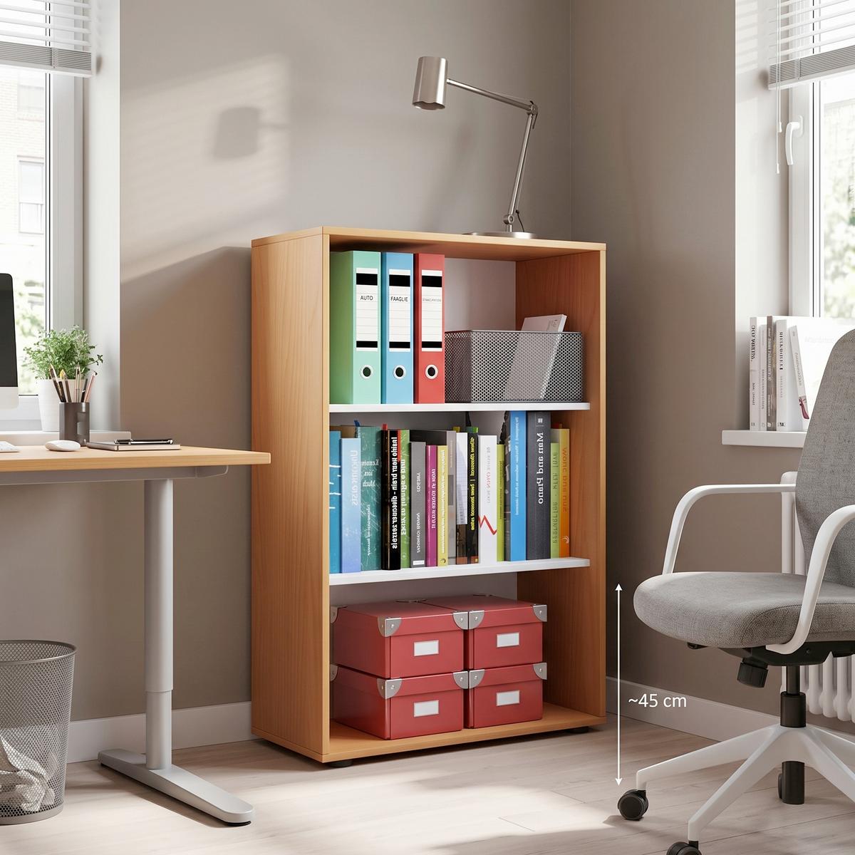 Etajeră Pentru Documente Lona Xl - culoare lemn fag, Basics, material pe bază de lemn (70/105/37cm) - P & B