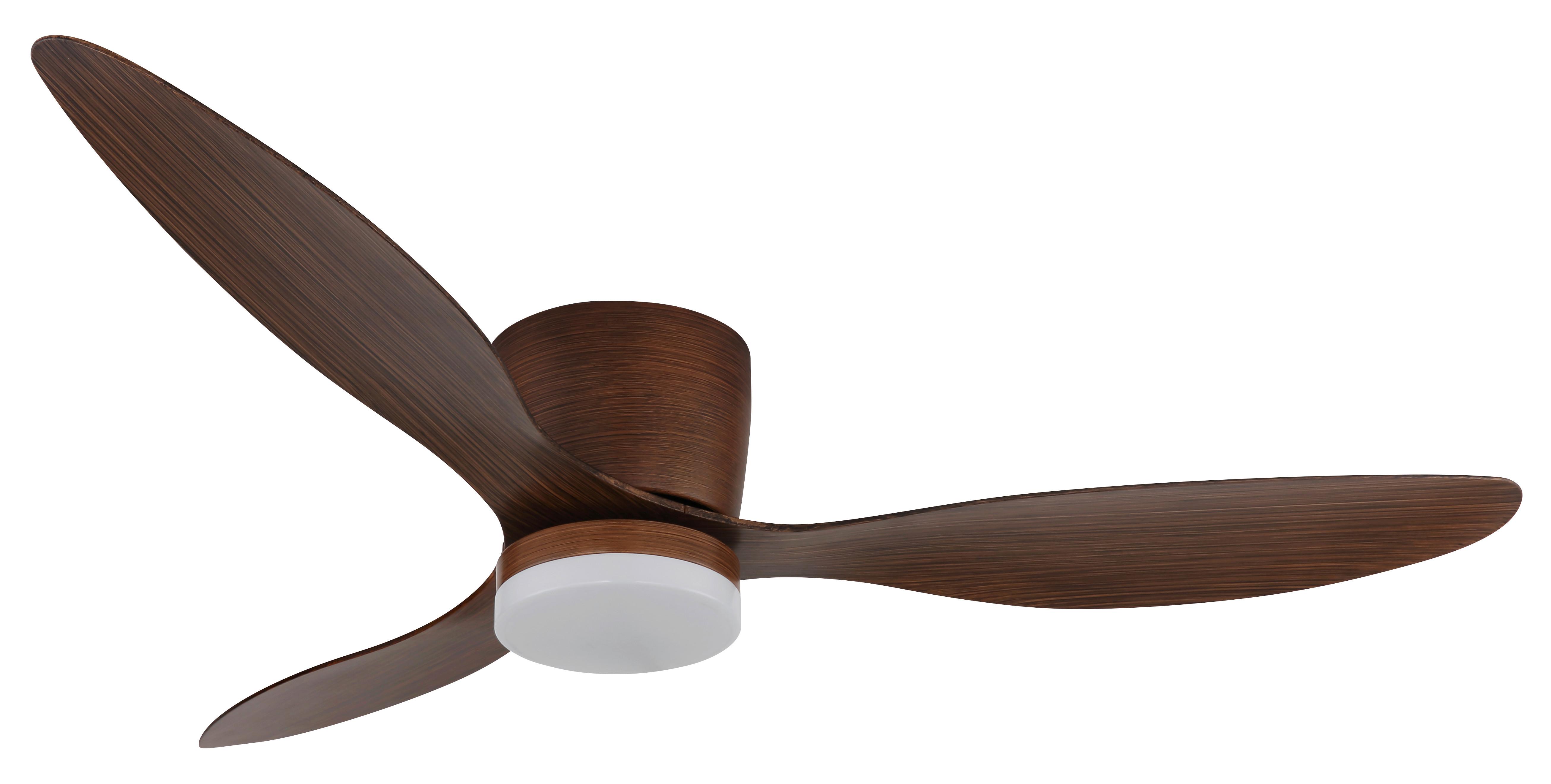 DECKENVENTILATOR 03666H ARMANDO - Dunkelbraun/Opal, Konventionell, Kunststoff/Metall (131,5/22,6cm) - Globo