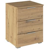 Nachtkästchen Mars 3L Eiche Artisan - Alufarben/Eiche Artisan, KONVENTIONELL, Holzwerkstoff/Kunststoff (47/62/42cm) - Mömax