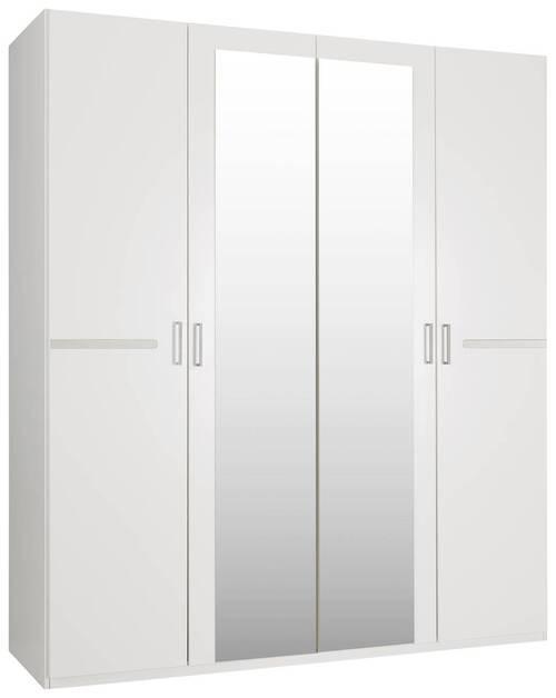 Omara S Klasičnimi Vrati Anna -Based-, Bela - barve kroma/bela, Konvencionalno, umetna masa/leseni material (180/210/58cm) - Based