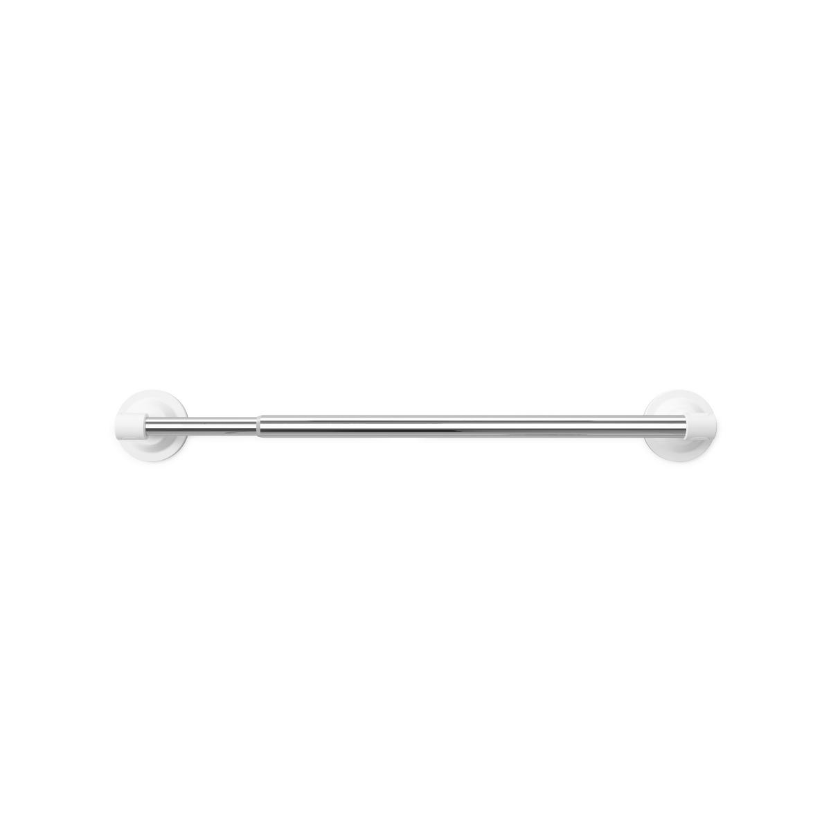 Suport pentru prosop Easy - alb/culoare aluminiu, Modern, plastic/metal (61/8,9/6,7cm) - Premium Living