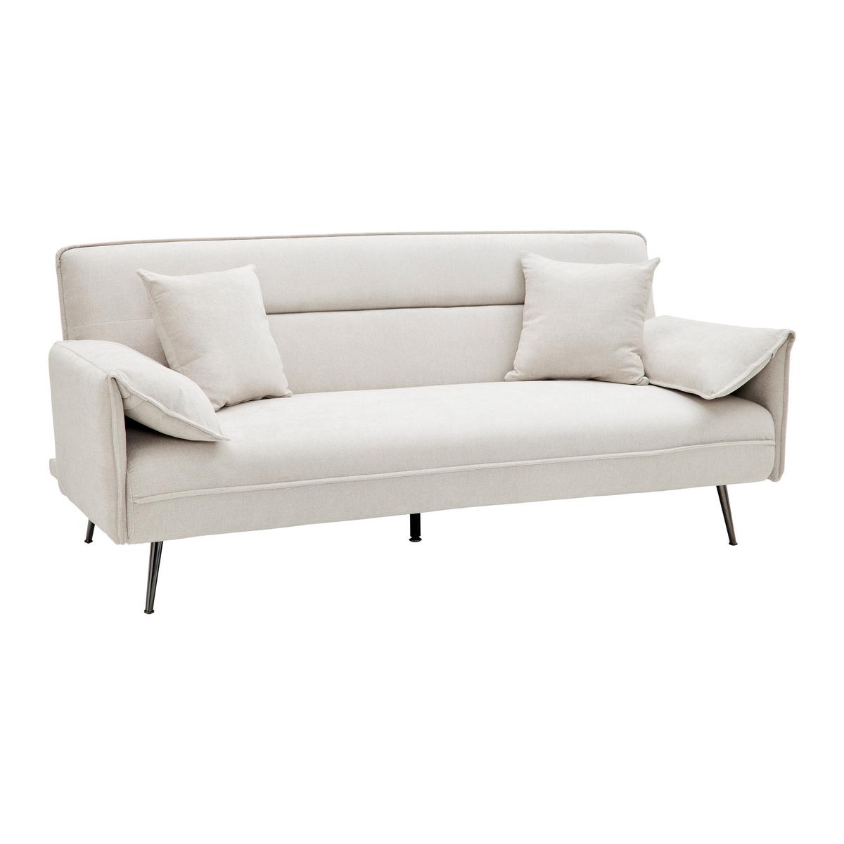 Canapea extensibila LANA - bej, Modern, lemn/textil (193/117/25,5cm) - Bessagi Home