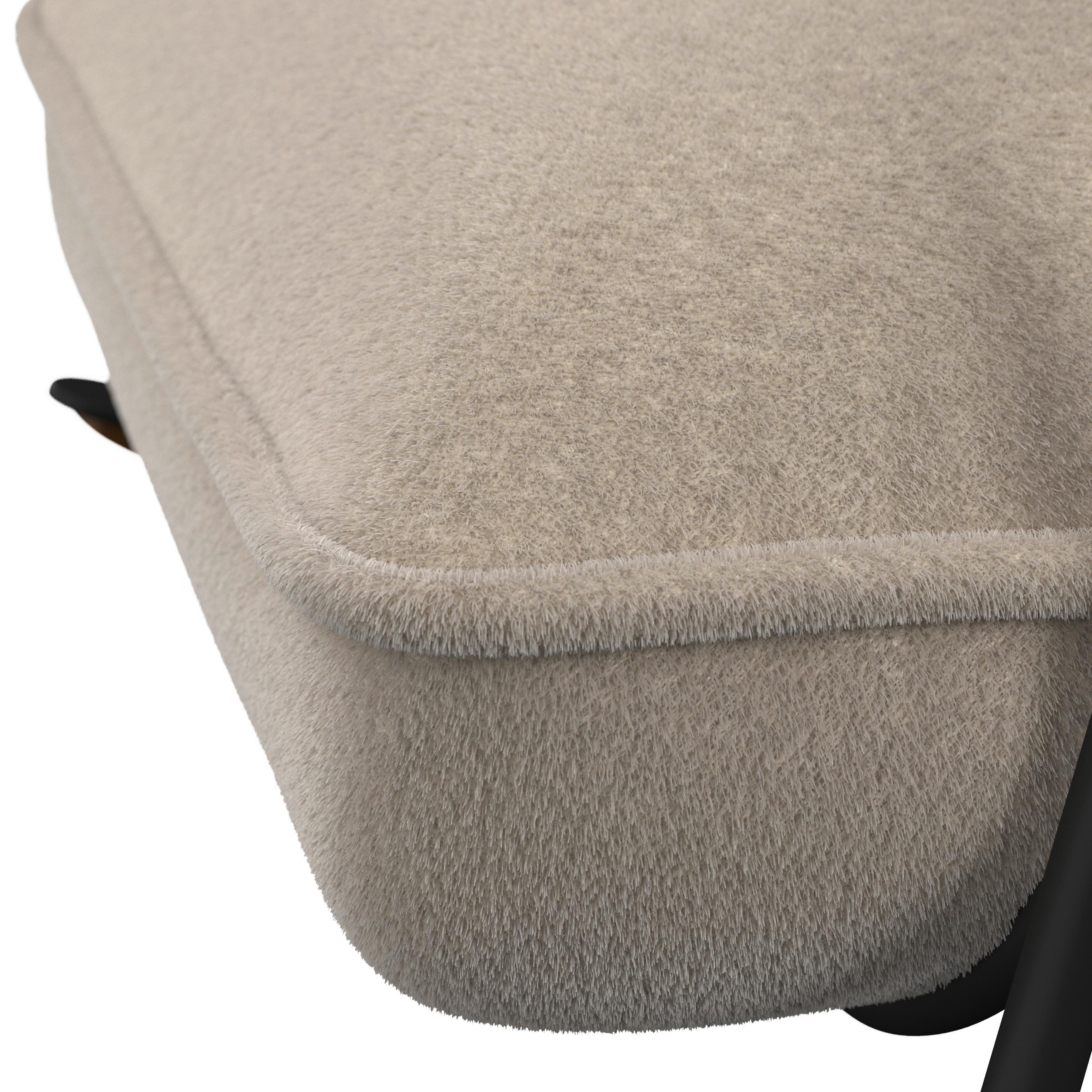 GUNGFÅTÖLJ INES - beige/svart, Modern, metall/trä (89/77/94cm) - Bessagi Home