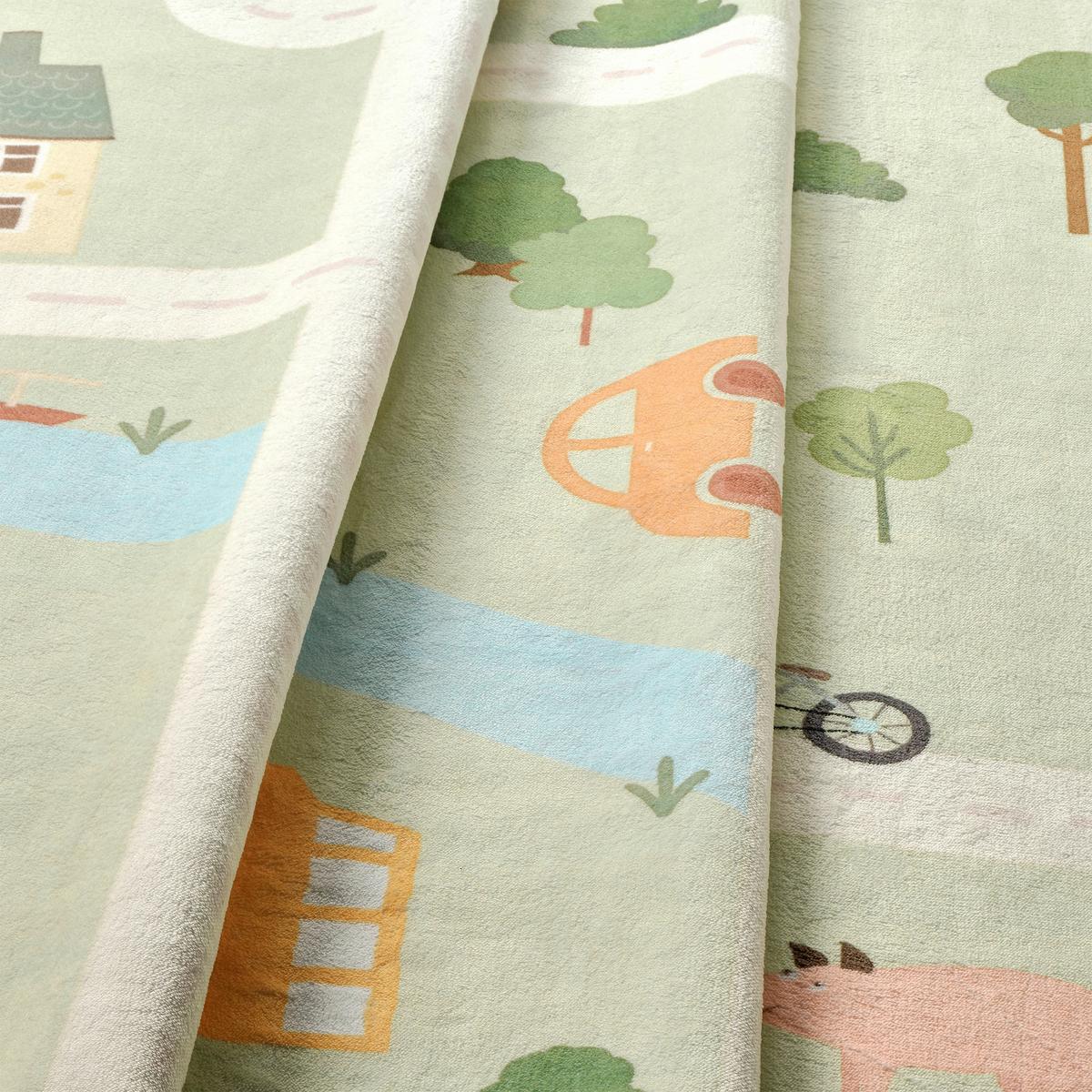 DYWAN DZIECIĘCY ECOVIA LIVING-KIDS8192 - szałwiowy/morela, Trend, tkanina (120/180cm) - Lindorug