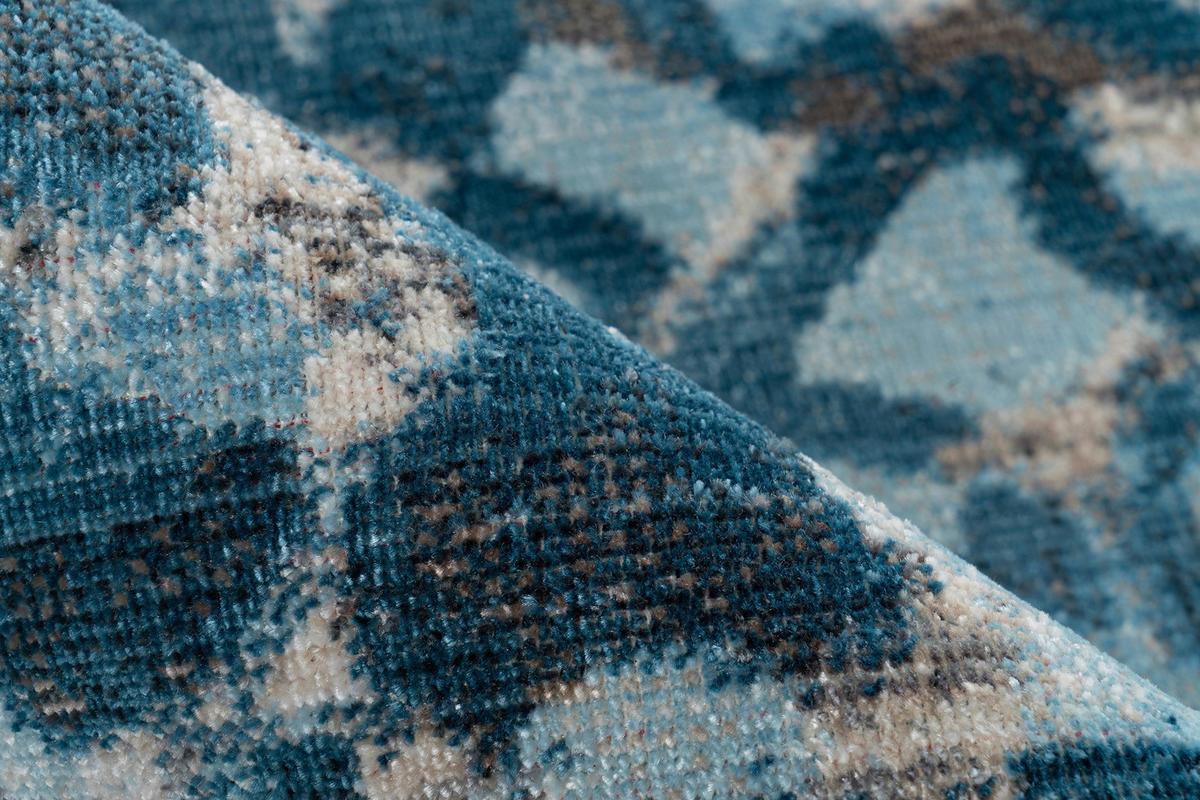 Flachwebeteppich Dilan 400 - Blau/Multicolor, Konventionell, Textil (120/170cm) - Kayoom