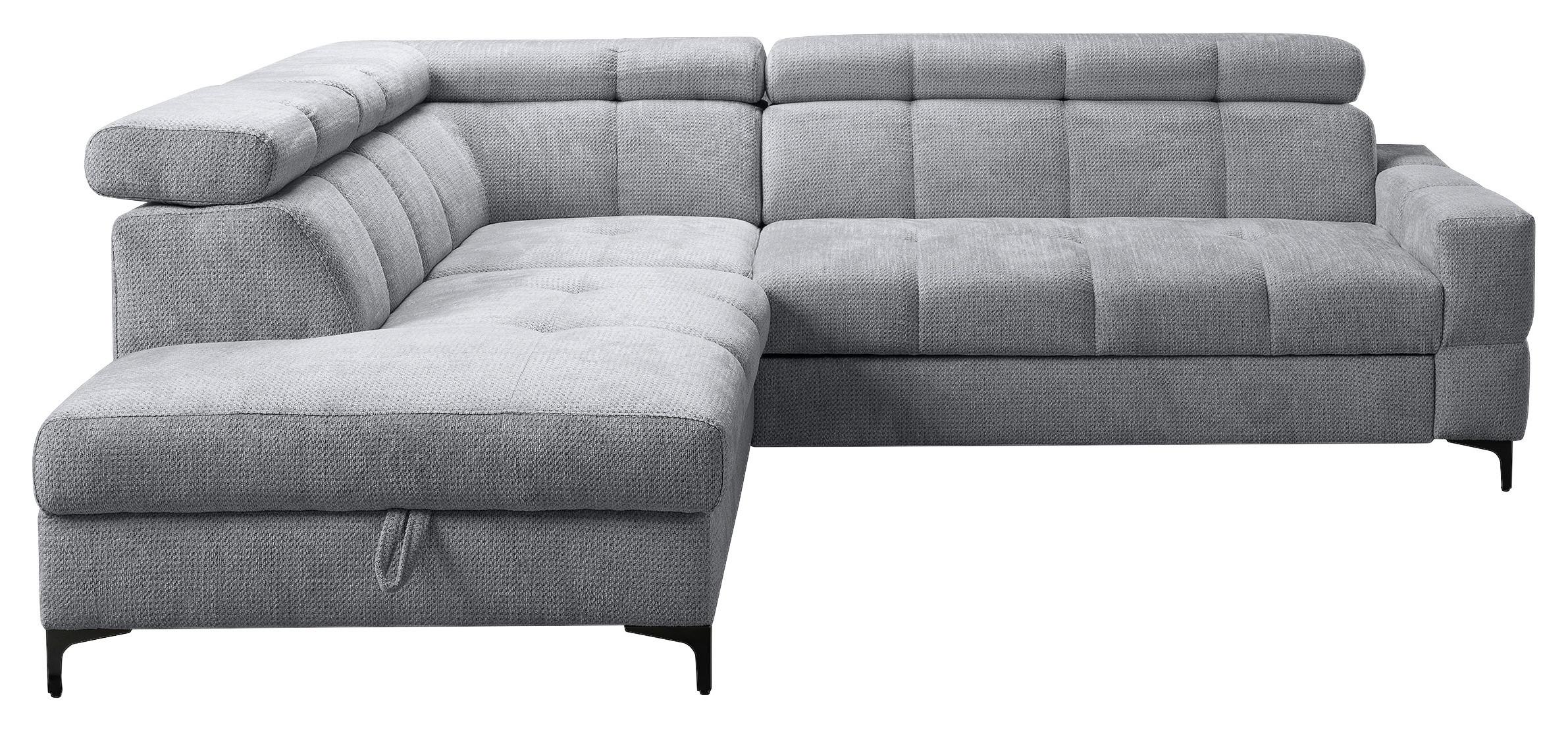 Kutna Garnitura Leno - siva/crna, Moderno, drvni materijal/tekstil (254/79-95/212cm) - Modern Living