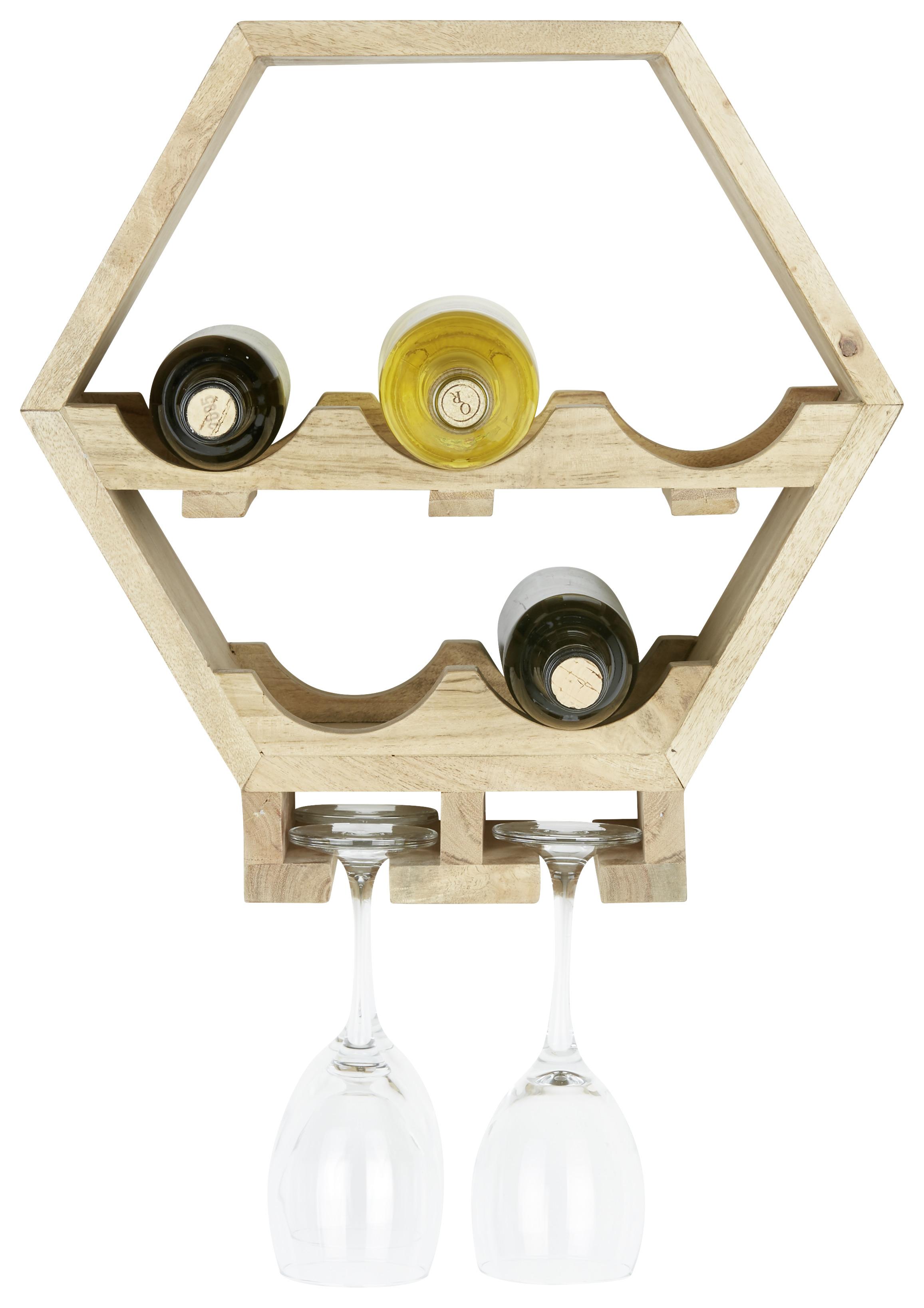 Weinregal aus Akazie Massiv - Akaziefarben, Modern, Holz (40/20/40cm) - Modern Living