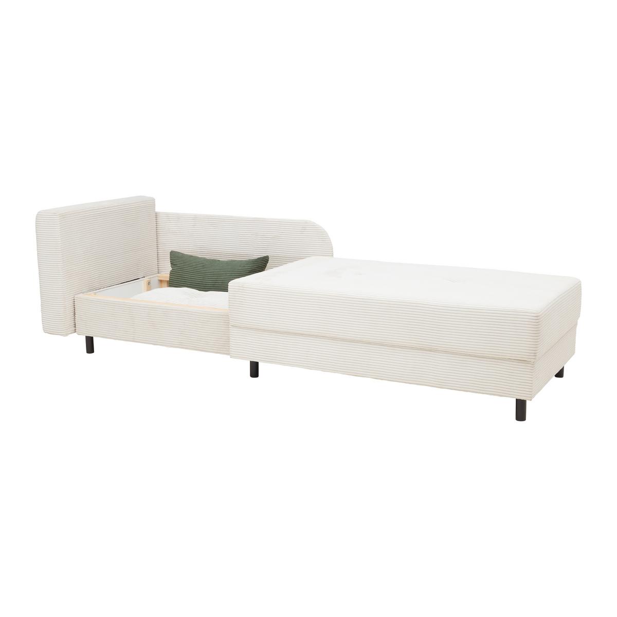 Liege Nova in Perlmutt - Perlmutt/Schwarz, MODERN, Holz/Textil (85/62/145cm) - Mömax