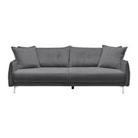 Mega Sofa Kiss - plavkastosiva/boje kroma, Moderno, drvo/metal (241/90/117cm) - Mömax