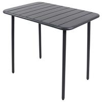 Vrtna Miza Sumila, Črna, 80x55 - črna, Moderno, kovina/umetna masa (80/55/72cm) - Ambia Garden