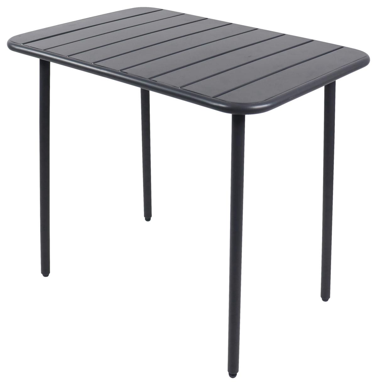 Vrtna Miza Sumila, Črna, 80x55 - črna, Moderno, kovina/umetna masa (80/55/72cm) - Ambia Garden