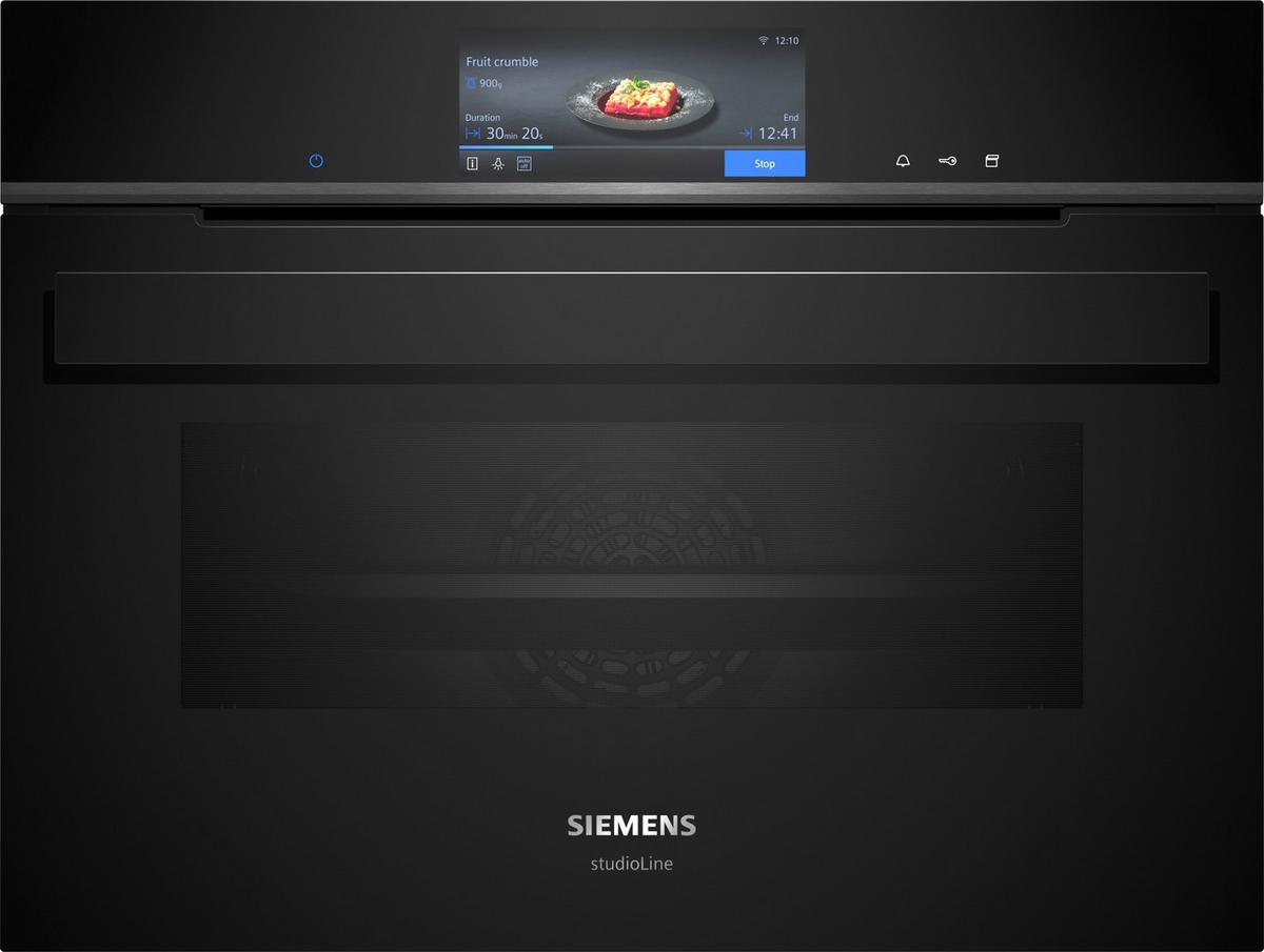 KOMPAKTBACKOFEN CS958GCB1 - Edelstahlfarben/Schwarz (59,4/45,5/54,8cm) - Siemens