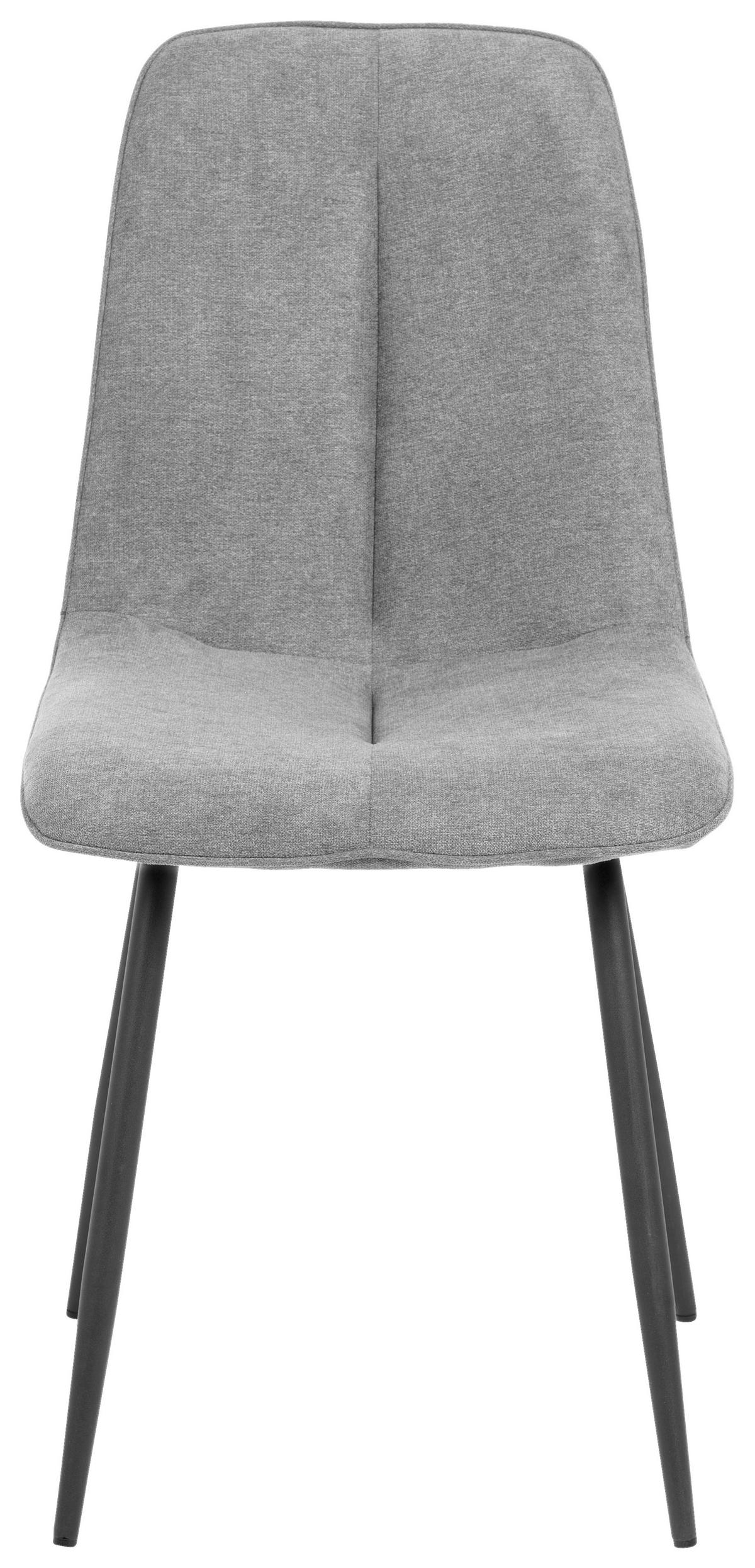 KRZESŁO LAGO - czarny/szary, Modern, metal/drewno (47/87/58cm) - P & B