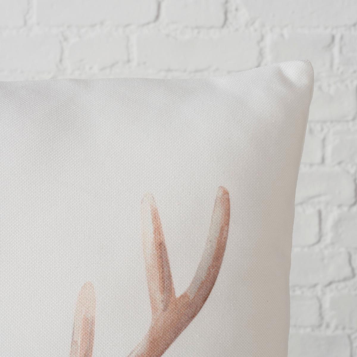 Zierkissen Aspen Braun/Weiß ca. 50x30cm - Braun/Weiß, ROMANTIK / LANDHAUS, Textil (50/30cm)
