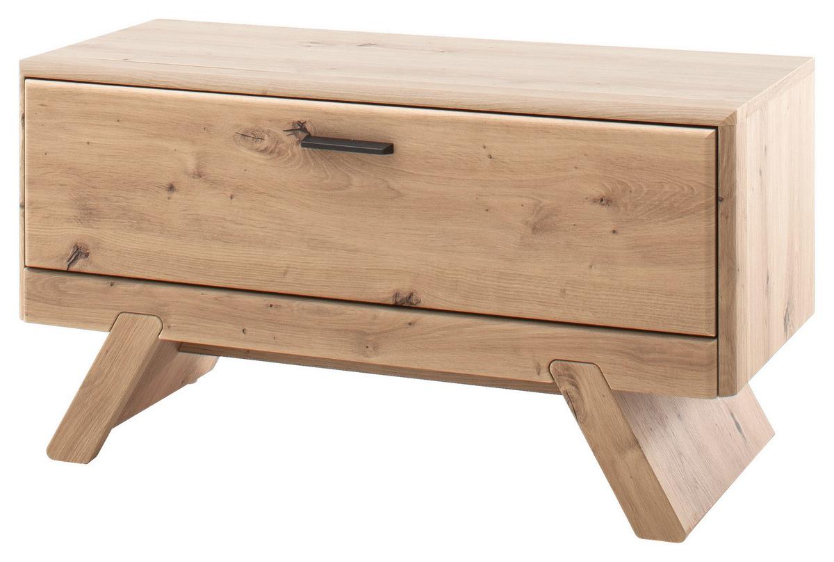 Előszobapad Calais - tölgyfa színű/antracit, Modern, faalapú anyag/fém (89/47/39cm) - Premium Living