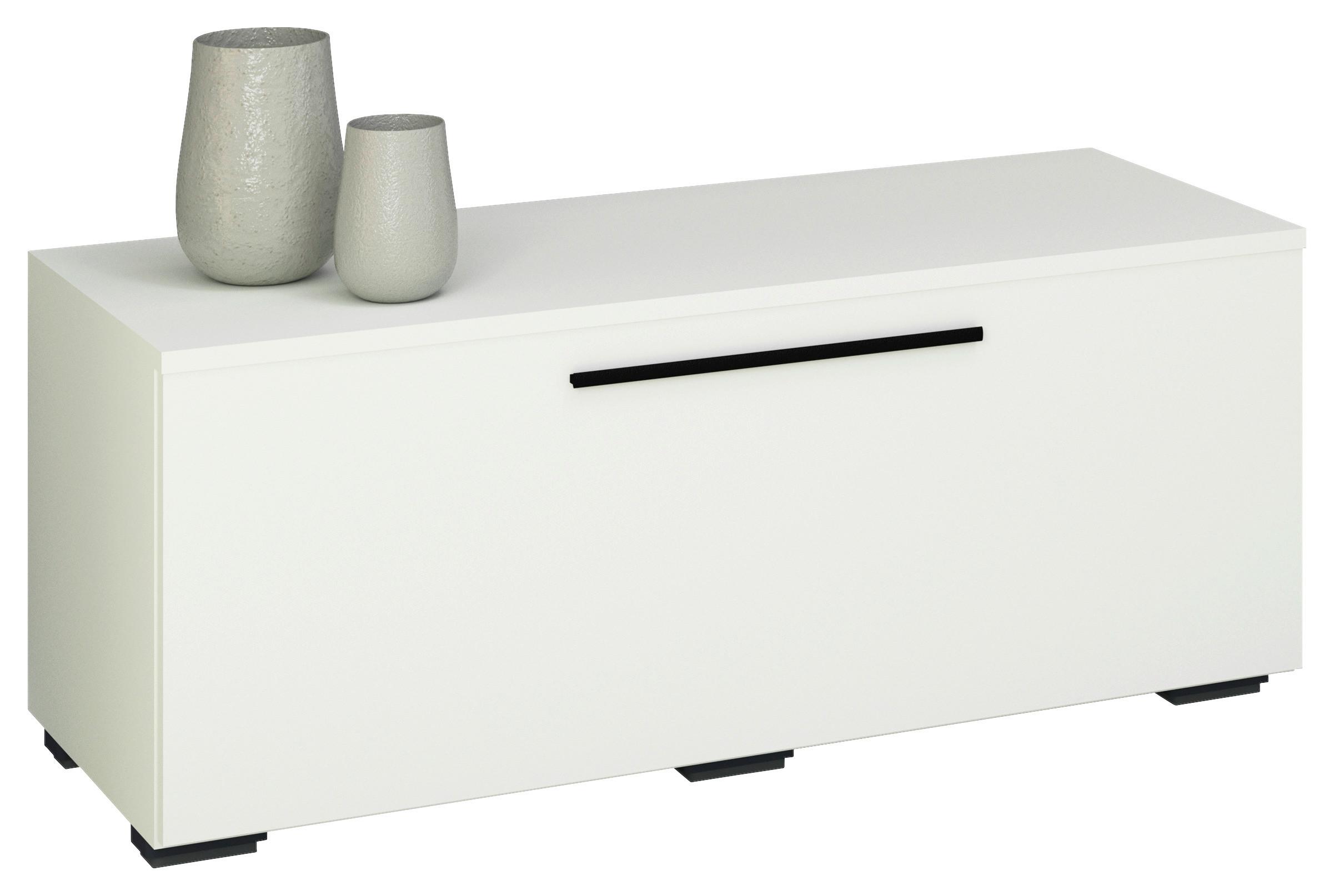 Nizka Omarica Arila, Bela - črna/bela, Moderno, kovina/umetna masa (95/39/40cm) - MID.YOU