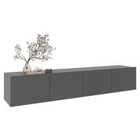 KOMODA NISKA NEWNIQ - antracytowy, Design, materiał drewnopochodny (200/36,7/42cm) - Hom`in