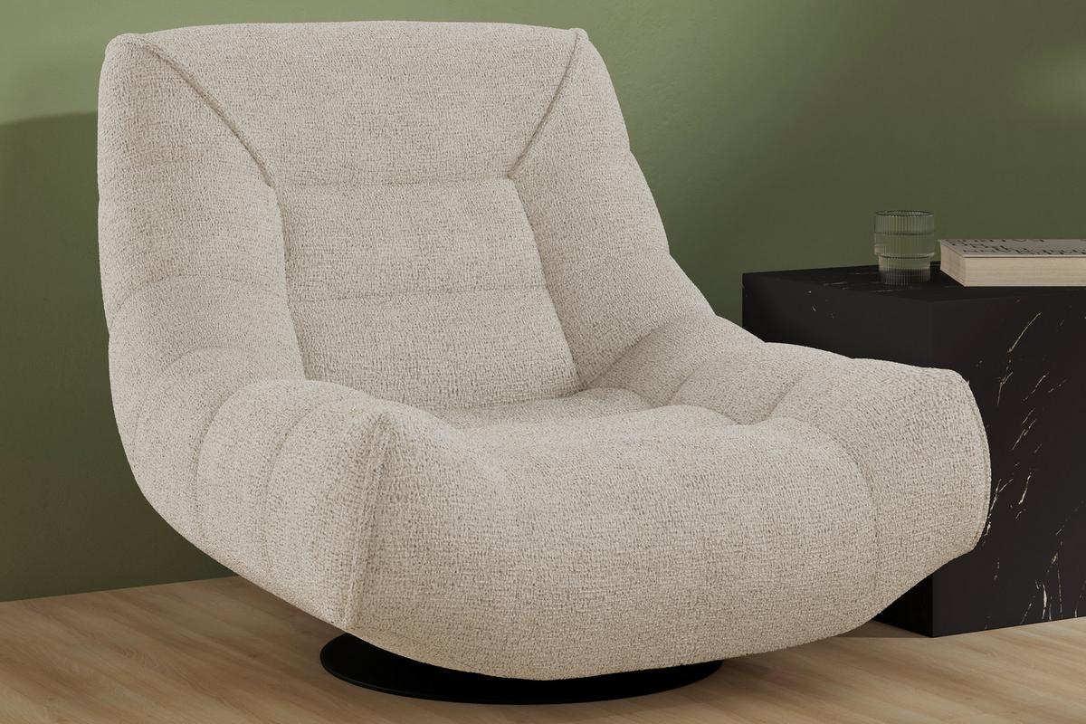 Relaks Fotelja Lorena - svijetlo siva/crna, Moderno, metal/tekstil (101/83/95cm) - Bessagi Home