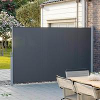Seitenmarkise rollbar Anthrazit ca. 400x180cm - Anthrazit/Alufarben, Basics, Textil/Metall (400/180cm) - Modante