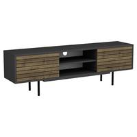 Lowboard Apollo Anthrazit /Walnussfarben B: ca. 160 cm - Anthrazit/Walnussfarben, Design, Holzwerkstoff (160/50,5/35cm) - Livetastic