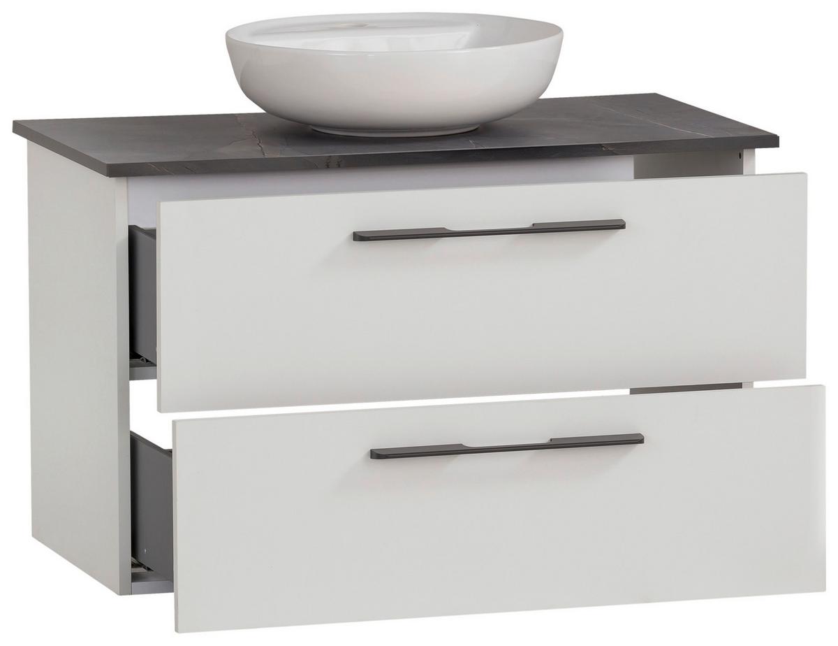 Umivalniška Enota Z Umivalnikom Maxim, Bela - siva/bela, Moderno, kovina/leseni material (86cm) - Stylife