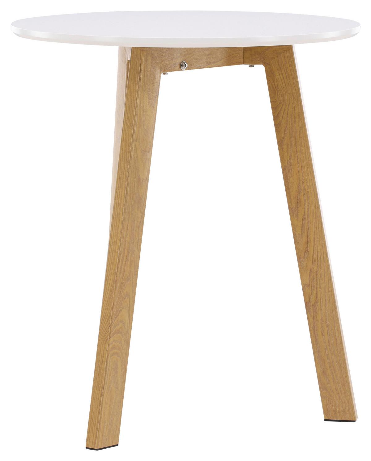 ESSTISCH LEONORA - Hellbraun/Weiß, Design, Holz/Metall (65/65/75cm) - Livetastic
