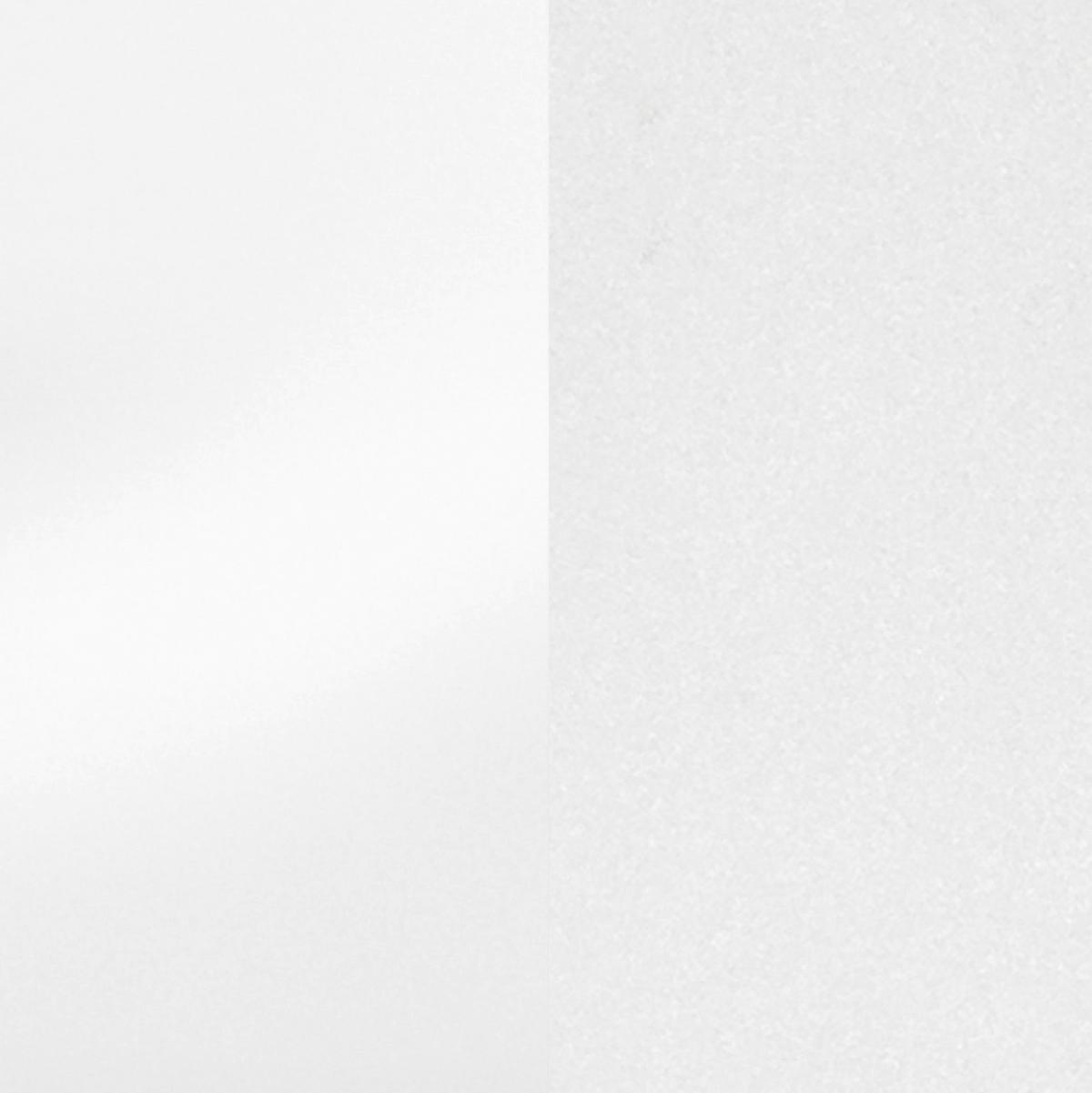 Küchenblock Mailand m. Geräten Weiß Hochglanz - Weiß Hochglanz/Silberfarben, MODERN, Glas/Holzwerkstoff (330cm) - Held