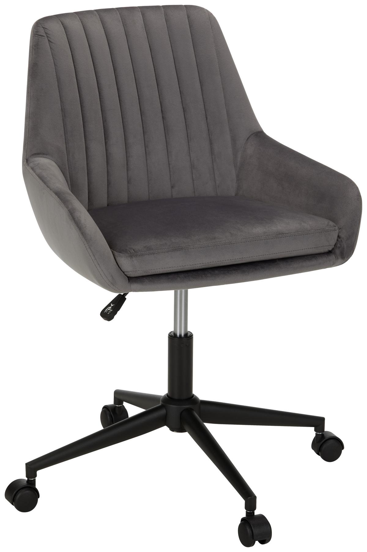 Scaun rotativ CHILLY - negru/gri, Modern, plastic/metal (60/82,5-92/60cm) - Modern Living
