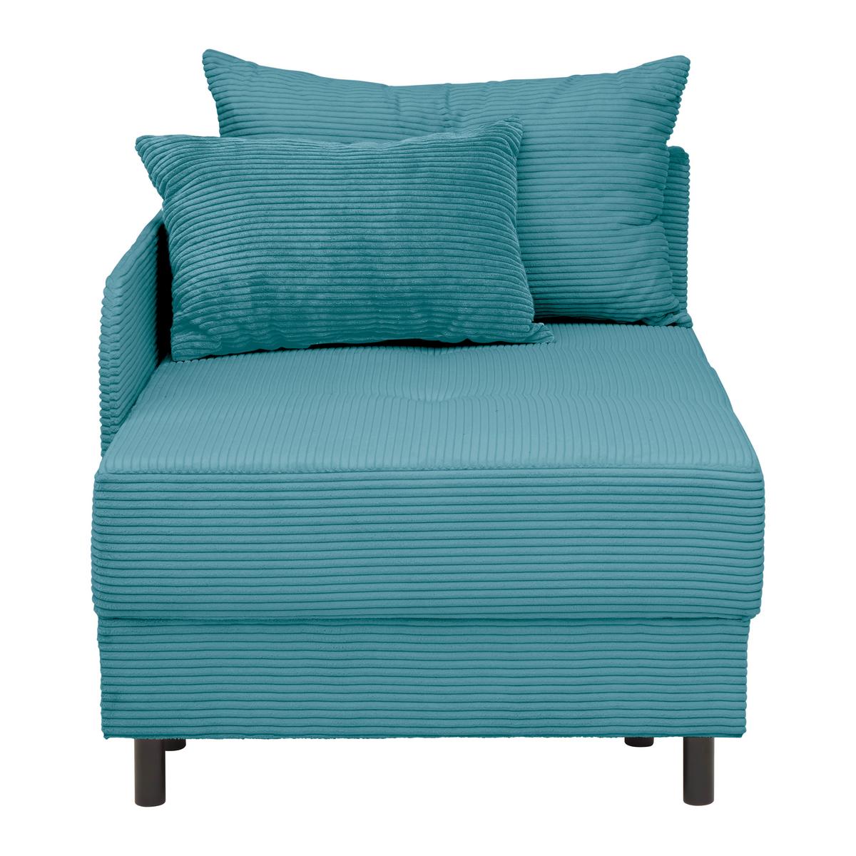 Liege Nova Petrol - Petrol/Schwarz, MODERN, Holz/Textil (145/62/85cm) - Mömax