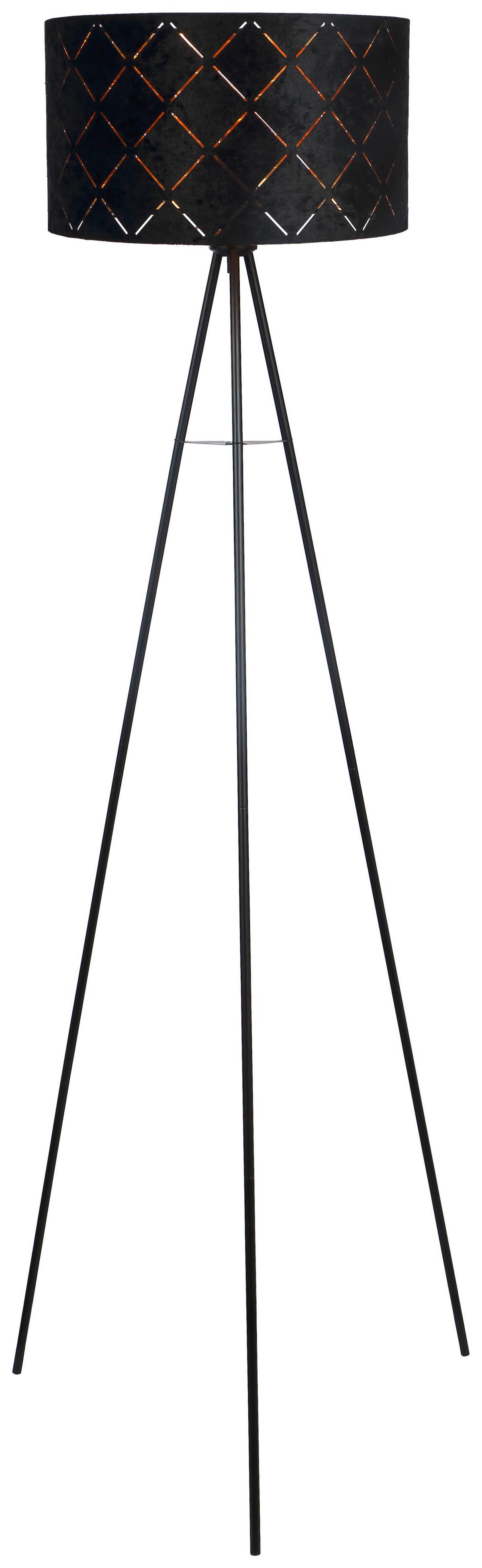 Stehleuchte Evelyn max. 40 Watt - Schwarz, LIFESTYLE, Metall (149cm) - Mömax
