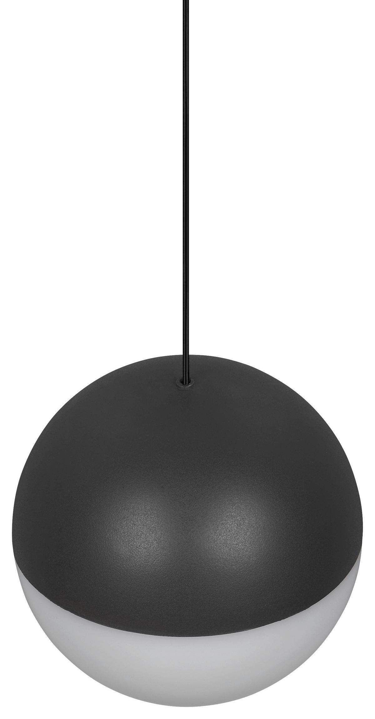 Led Függőlámpa Sestine 1 Égős - fekete/fehér, Modern, műanyag/fém (11/150cm) - Mömax